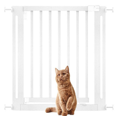 Bettacare Wooden Elegance Dog GateWhite79Cm87CmPressure Fit Pet Gate57Cm Extra Wide DoorwayEasy Installation from B&Q