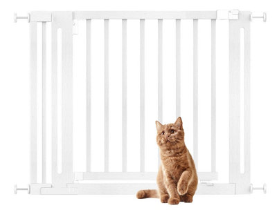 Bettacare Wooden Elegance Dog GateWhite97Cm105CmPressure Fit Pet Gate65Cm Extra Wide DoorwayEasy Installation from B&Q