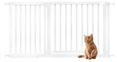 Bettacare Wooden Elegance Dog GateWhite145Cm153CmPressure Fit Pet Gate73Cm Extra Wide DoorwayEasy Installation from B&Q