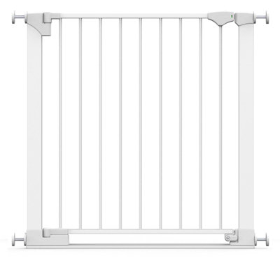 Safetots Safestep Gate, 82Cm - 89Cm, Extra Low Walkthough, 67Cm Extra Wide Doorway, One Piece Extra Wide Baby Gate White
