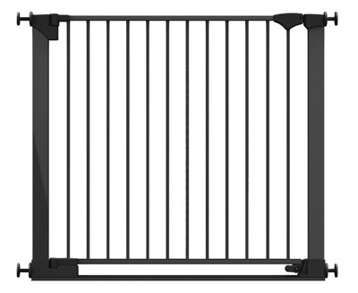 Safetots Black Safestep Gate, - 103Cm, Extra Low Walkthough, 81Cm Extra Wide Doorway, One Piece Extra Wide Baby Gate 96Cm