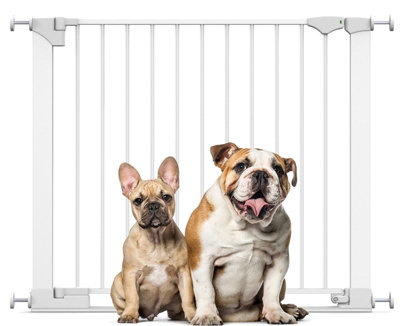 Bettacare Safestep Dog Gate, 89Cm - 96Cm, Extra Low Walkthough, 74Cm Extra Wide Doorway, One Piece Extra Wide Pet Gate White