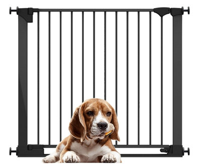 B&Q -  Safestep Dog GateBlack96Cm103CmExtra Low Walkthough81Cm Extra Wide DoorwayOne Piece Extra Wide Pet Gate