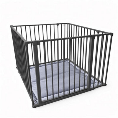 B&Q -  Premium Multi Panel Play Den With Mat92Cm X 92CmGrey70Cm High