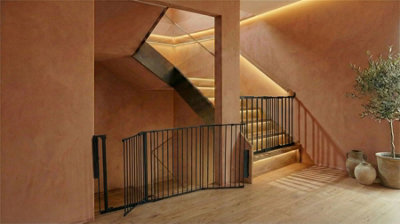 Safetots Solution For Up And Down StaircasesBlackMulti PanelsUp To 226CmAndScrew Fit Gate67Cm105.5Cm from B&Q