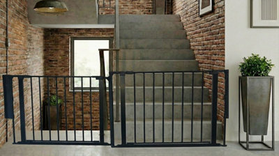 Safetots Two Door Multi Panel Solution For Up And Down StaircasesBlack187Cm Of LengthIncludes 2 Door Opening Panels from B&Q