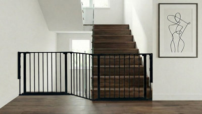 Safetots Two Door Multi Panel Solution For Up And Down StaircasesBlack226Cm Of LengthIncludes 2 Door Opening Panels from B&Q
