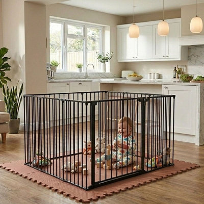 Safetots Black Play Den X 144Cm, 70Cm High, With Soft Foam Play Mat, Mocha, 120Cm X 150Cm 105Cm B&Q