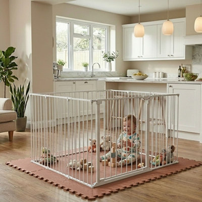Safetots White Play Den X 144Cm, 70Cm High, With Soft Foam Play Mat, Mocha, 120Cm X 150Cm 105Cm B&Q