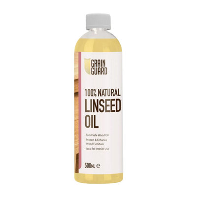 Grain Guard LTD Grain Guard Food-Safe Raw Linseed Wood Oil500Ml from B&Q