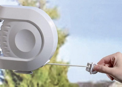 Mantraraj 12 Metre Retractable Washing Line Airer Wall Mount Reel Clothes Dryer Rope Outdoor Indoor Extendable from B&Q