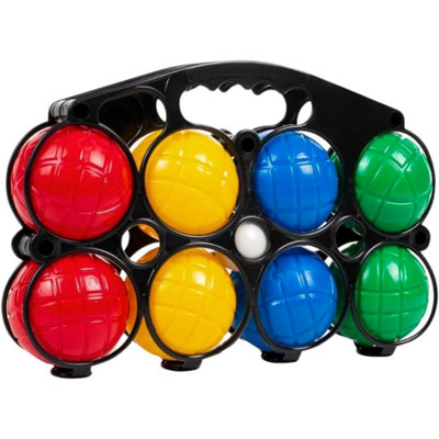 Mantraraj 8 Pcs French Boules Set Classic Outdoor Adults Garden Games Petanque & Boules Game With Convenient Carry Case