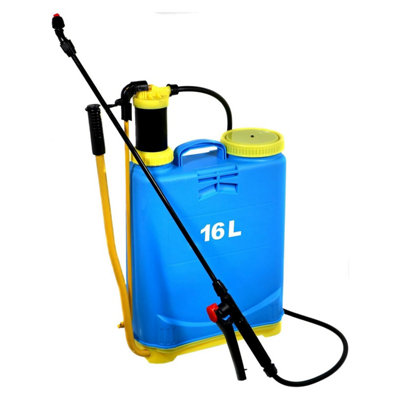 Mantraraj 16 Litre Manual Bottle Knapsack Sprayer Backpack Pressure Garden Weed Killer Sprayer With Lance Adjustable Spray Nozzles from B&Q