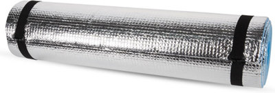 Mantraraj Foil Camping Mat Camp Roll Up Mat Soft Thick Yoga Mat Lightweight Eva Foam Mattress Festival Hiking Sleeping Exercises from B&Q