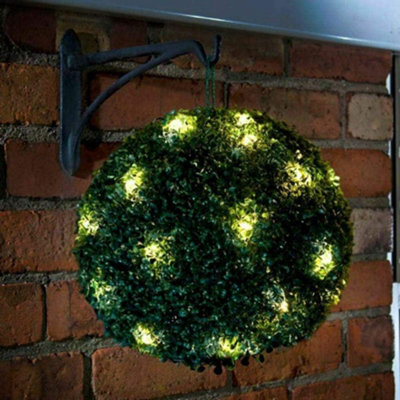 Mantraraj 28Cm Dual Function Solar Powered Topiary Garden Ball Sphere 20 Led Lights Garden Home Led Flower Light (Green) from B&Q