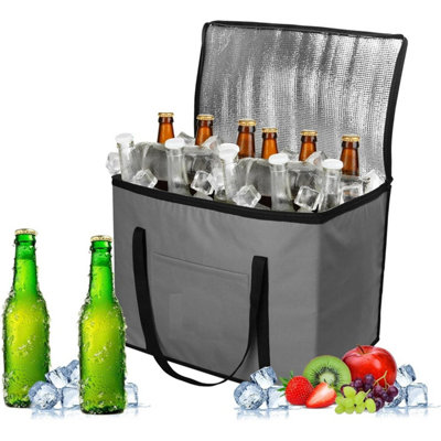 Mantraraj 30L Insulated Cooler Bag Waterproof Leak Resistant Cool Box Lunch Bag With Handle Shoulder Straps & Pocket Thermal Bag from B&Q