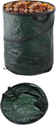 Mantraraj Large 120L Heavy Duty Pop Up Garden Waste Refuse Bag Reusable Rubbish Waste Bag With Handles from B&Q