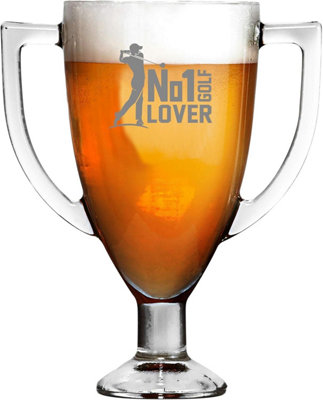 Mantraraj No 1 Golf Lover Trophy Pint Glass Unique Styled Drinks Glass Pint Glass Gift Idea For Every Occasion from B&Q