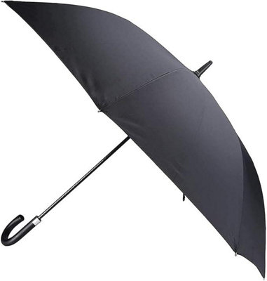  - Mantraraj Large Stick Umbrella Folded Handle Windproof Umbrella For Men Women Black Travel Umbrella