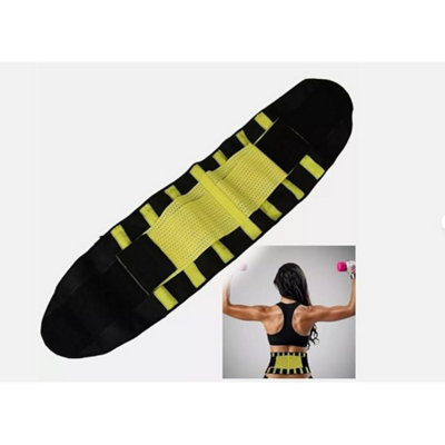 Mantraraj Exercise Slimming Belt Gym Yoga Waist Body Shaper Train Weight Loss Fat Burning Waist Trainer Belt Unisex from B&Q