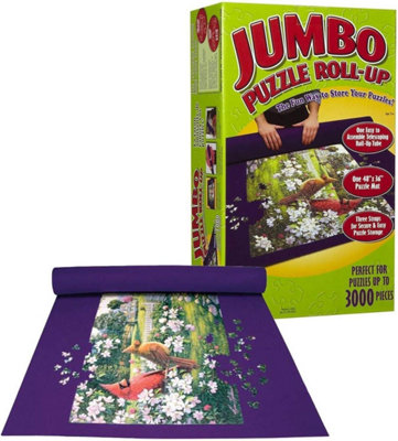 Mantraraj Giant Jumbo Jigsaw Roll Up Puzzle Mat Store Storage Mat Tube Up To 3000 Pieces Large Puzzle Mat from B&Q
