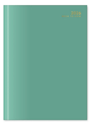 Mantraraj 2026 A5 Week To View Diary Appointment Times Full Year Hardback Planner For HomeOffice (Soft Teal)