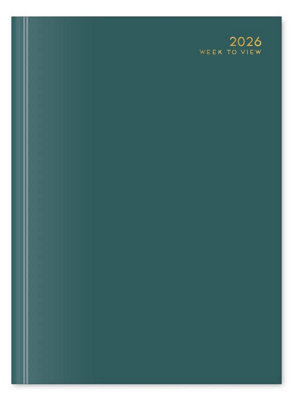 Mantraraj 2026 A5 Week To View Diary Appointment Times Full Year Hardback Planner For HomeOffice (Dark Teal)