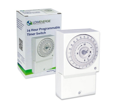 Lowenergie 24Hr Mechanical Wall Timer Switch 3000W Immersion Heater & Lighting from B&Q