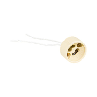 Lowenergie Gu10 Lamp Holder Ceramic Socket Connector Downlight Spotlights 100mm Fly Lead from B&Q