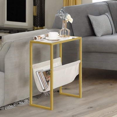 B&Q -  Sofa End Table With Fabric Magazine Holder