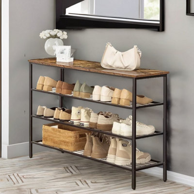 Rafaelo Mobilia 4-Tier Shoe Rack Hallway Storage from B&Q