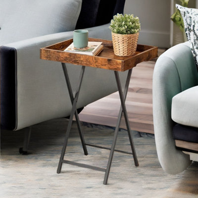 Rafaelo Mobilia Folding Tv Tray Side End Table from B&Q