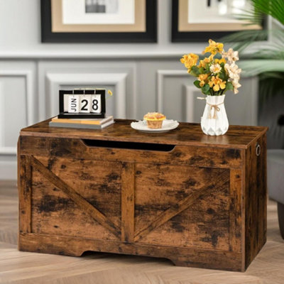 Rafaelo Mobilia Storage Bench with Lid - Brown - Kids - 100x40x50.5 cm - Image 4