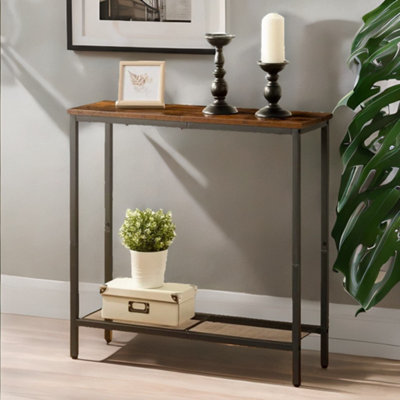 Rafaelo Mobilia Industrial Console Table With Mesh Shelf from B&Q
