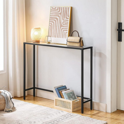 B&Q -  Black Metal Hallway Console Table