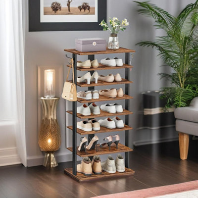 Rafaelo Mobilia 8 Tier Wide Shoe Rack Hallway Furniture