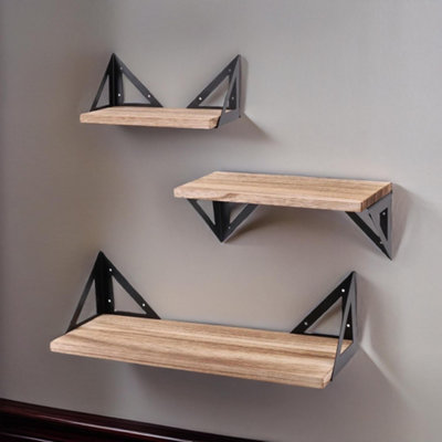 B&Q -  Industrial Set Of 3 Adjustable Wall Mounted Shelves