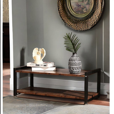 B&Q -  2 Tier Industrial Rustic 80Cm Tv Stand Unit