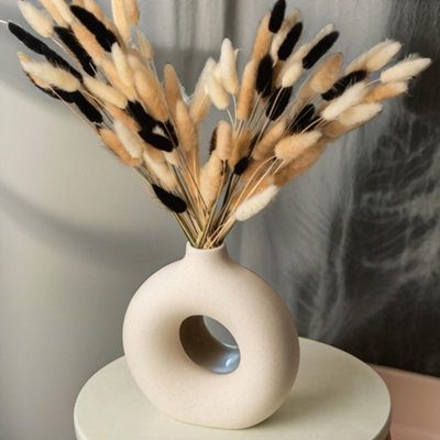 Pirlo Plush Donut Shaped Round Ceramic Vase from B&Q