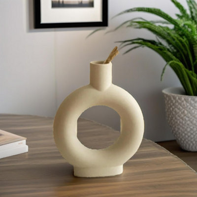 Pirlo Plush Donut Round Ceramic Vase Home Decoration from B&Q