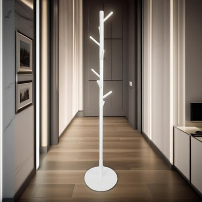 Pirlo Plush Wooden Adjustable Coat Stand With 8 Hooks White from B&Q