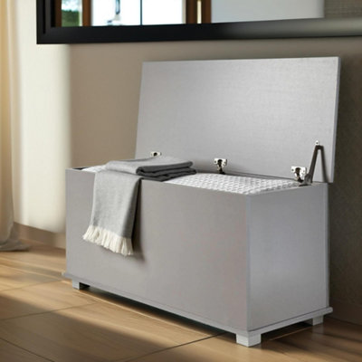 B&Q -  Wooden Multipurpose Storage Box Grey