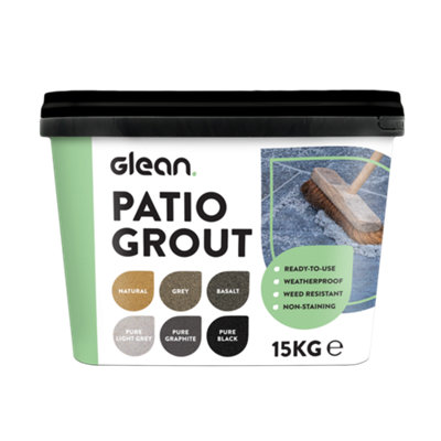 Go Glean Glean Patio Grout Jointing Compound Weed Resistant Paving JointBlack15Kg from B&Q