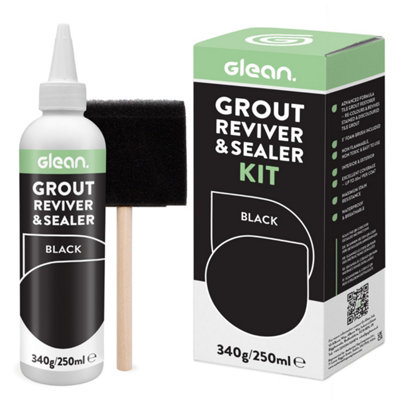 Go Glean Glean Grout Reviver & SealerRestore Repair Renew TileBlack250Ml from B&Q