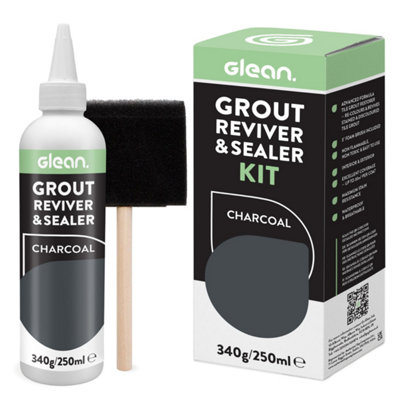 Go Glean Glean Grout Reviver & SealerRestore Repair Renew TileCharcoal250Ml from B&Q