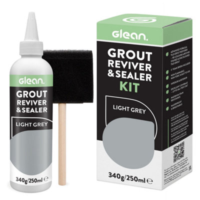 Go Glean Glean Grout Reviver & SealerRestore Repair Renew TileLight Grey250Ml from B&Q
