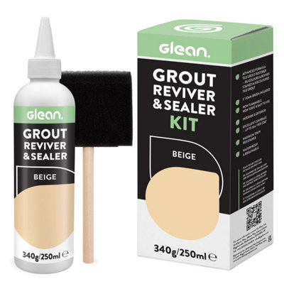 Go Glean Glean Grout Reviver & SealerRestore Repair Renew TileBeige250Ml from B&Q