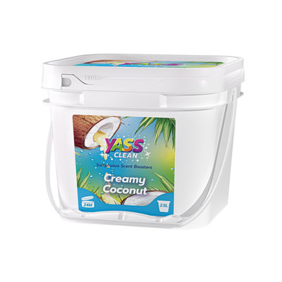 Yass Clean Laundry Scent Boosters Creamy Coconut Scented Washing Beads 2.5L 1.8Kg Long Lasting Fragrance Easy To Use from B&Q