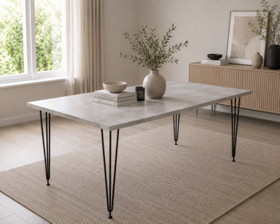 Kosy Koala Light Stone Grey Rectangular Dining Table - Image 6