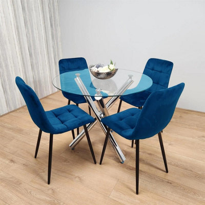 4 -Person Glass Dining Set - Image 9